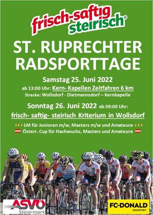 Update St. Ruprechter Radsporttage 25.-26. Juni